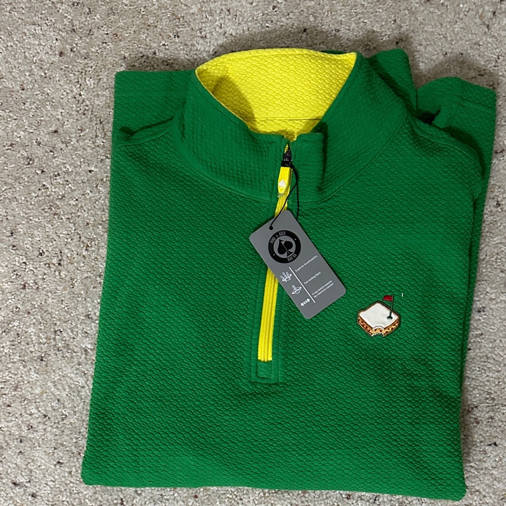 Pins and Aces waffle quarter zip Augusta edition.